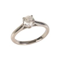 CARTIER: A VVS CLARITY DIAMOND SOLITAIRE RING