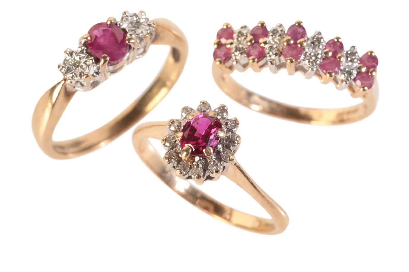 A COLLECTION OF RUBY AND DIAMOND RINGS