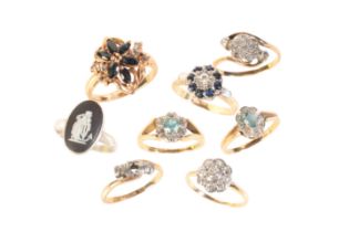 A COLLECTION OF DIAMOND AND GEM-SET RINGS