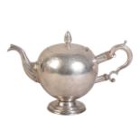 A GEORGE II SILVER TEAPOT