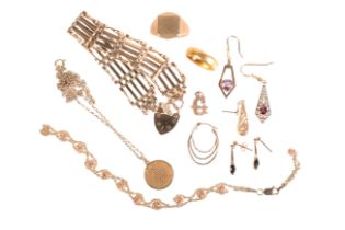 A COLLECTION OF GOLD AND GEM-SET JEWELLERY