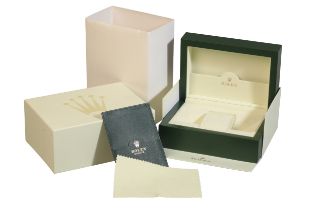 ROLEX: A WATCH BOX AND OUTER BOX