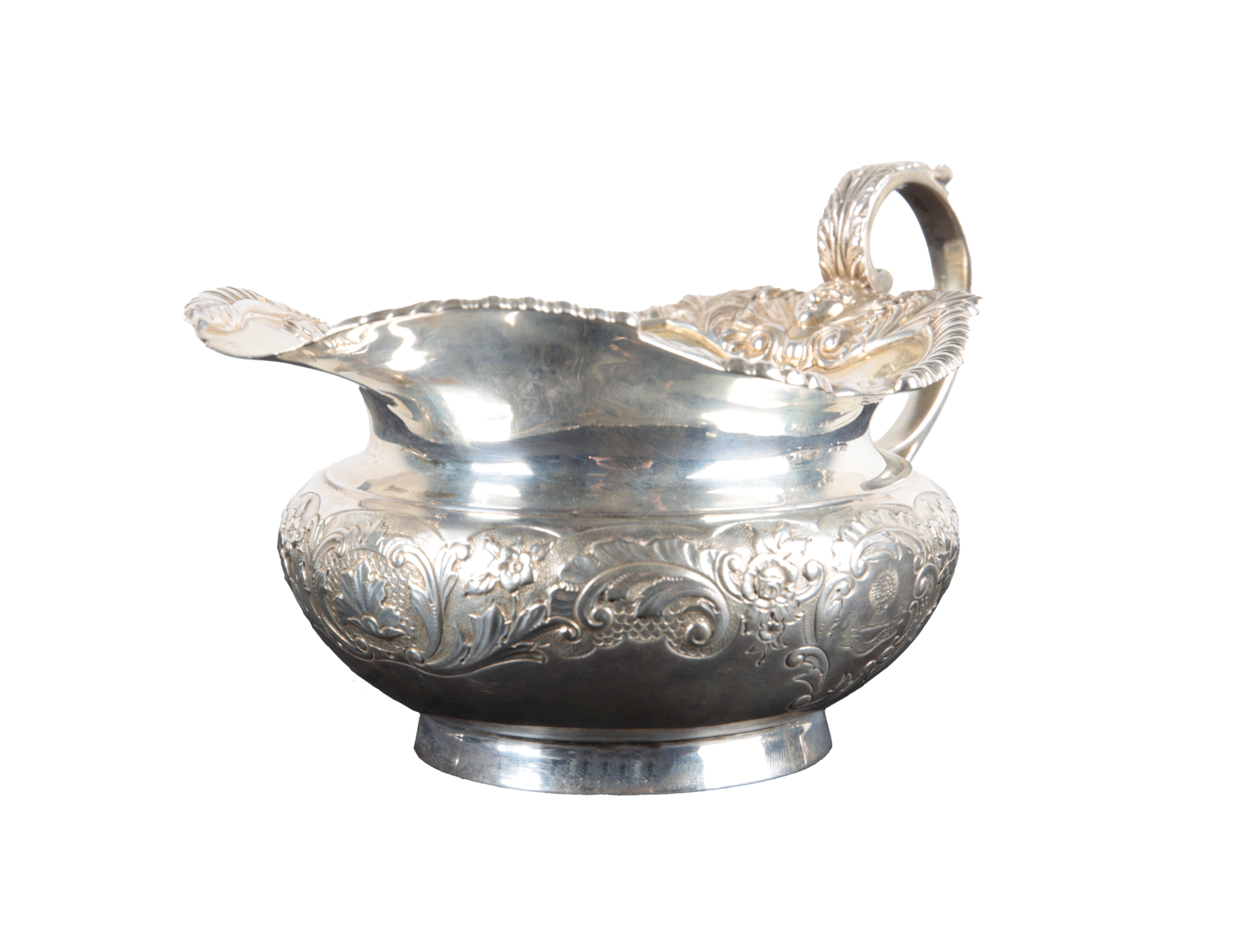 A LATE VICTORIAN SILVER FOUR PIECE TEA SERVICE - Image 3 of 4