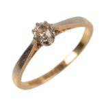 A DIAMOND SOLITAIRE RING