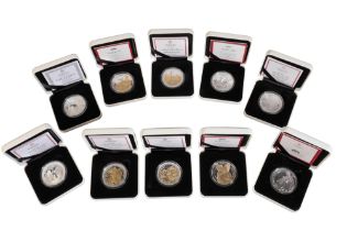 THE EAST INDIA CO: A COLLECTION OF TEN SILVER PROOF COINS