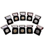 THE EAST INDIA CO: A COLLECTION OF TEN SILVER PROOF COINS