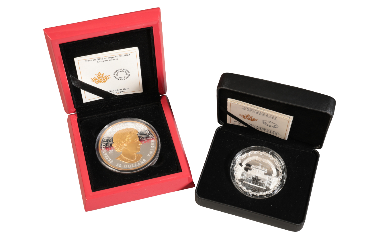 A CANADIAN ROYAL MINT 2023 $50 FINE SILVER COIN