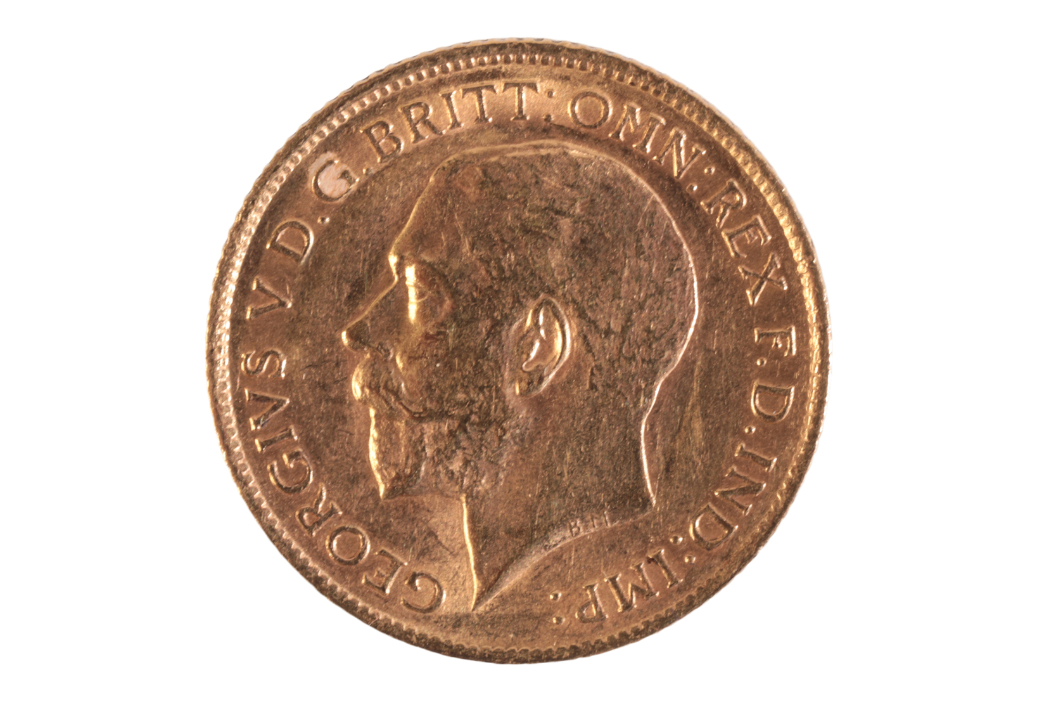 A 1911 GEORGE V GOLD HALF SOVEREIGN