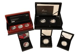 THE ROYAL MINT PETITION CROWN 2023 UK 2OZ SILVER PROOF TWO COIN SET
