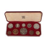 ROYAL MINT 1953 QUEEN ELIZABETH II CROWN TO FARTHING COIN SET