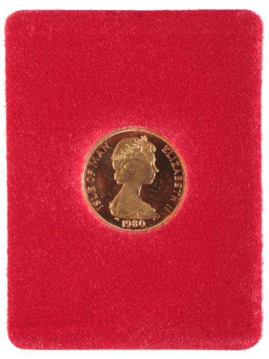 POBJOY MINT ISLE OF MAN "THE QUEEN MOTHER 1900-1980" 9CT GOLD COIN