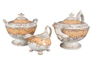 AN H & R DANIEL SHELL SHAPE PART TEA SERVICE