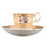 AN H & R DANIEL C-SCROLL CUP AND SAUCER