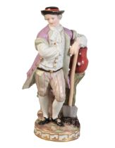 A MEISSEN PORCELAIN FIGURE OF A GARDENER