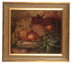 HENRY ARCHIBALD MAJOR (1829-1902) A still life study of a pineapple, grapes and other fruits