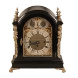 A VICTORIAN EBONISED BRACKET CLOCK BY J.C. JENNENS OF LONDON