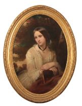 MONOGRAMMIST F.G. A portrait of a young lady