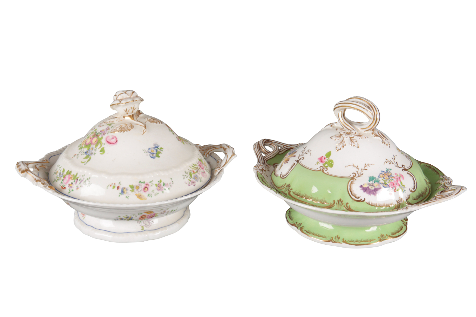 A GROUP OF THREE H & R DANIEL TUREENS - Image 3 of 4