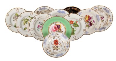 A COLLECTION OF ELEVEN H & R DANIEL CUSPED SHAPE PLATES