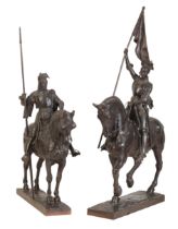 EMANUEL FREMIET (1824-1910) Joan of Arc and Louis d'Orleans
