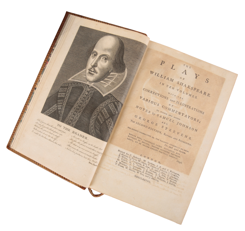 JOHNSON, SAMUEL AND STEVENS, GEORGE, 'THE PLAYS OF WILLIAM SHAKESPEARE' - Image 3 of 6