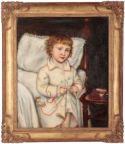 JOHN ANSTER FITZGERALD (1832-1906) A portrait of a child at bedtime