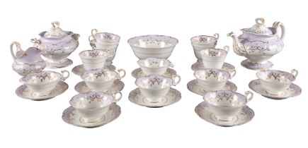 AN H & R DANIEL STANHOPE SHAPE PART TEA SERVICE