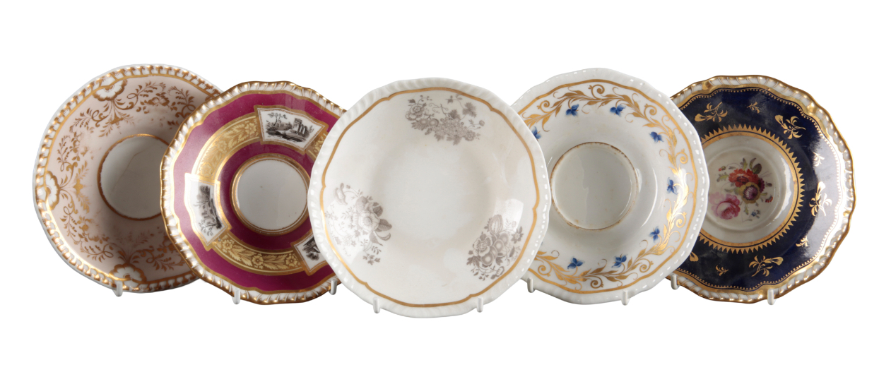 A LARGE COLLECTION OF H & R DANIEL FIRST GADROON AND SECOND GADROON SHAPE CUPS AND SAUCERS - Image 4 of 5