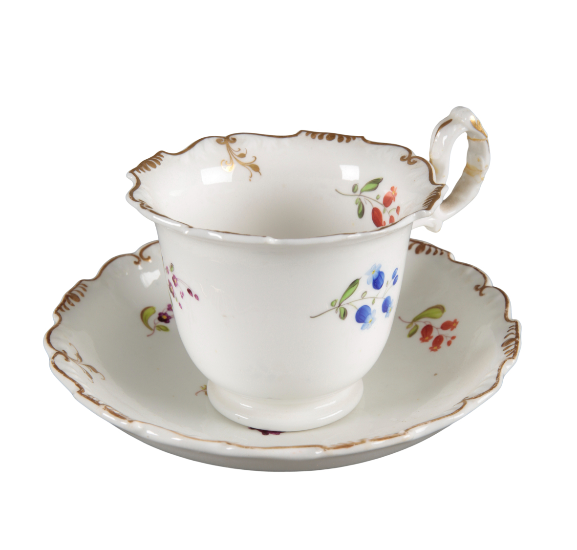 A GROUP OF FOUR H & R DANIEL SHREWSBURY SHAPE COFFEE CUPS AND SAUCERS - Image 2 of 6