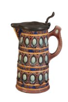 A WEDGWOOD MAJOLICA POTTERY JUG