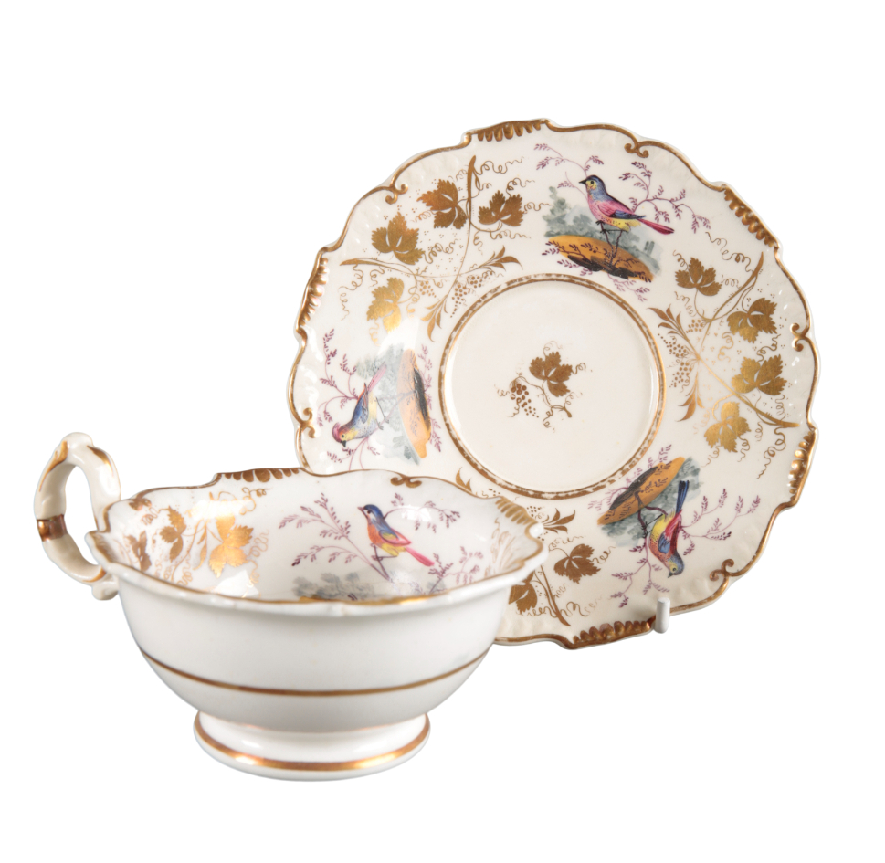 A GROUP OF FOUR H & R DANIEL TEACUPS AND SAUCERS - Image 2 of 6