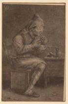 AFTER JOANNES VAN DER BRUGGEN (1648-1731) 'Man lights his pipe'