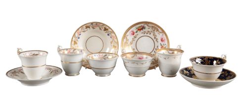 TWO H & R DANIEL SPODE'S BELL SHAPE TRIOS