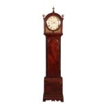 A FIGURED MAHOGANY LONGCASE CLOCK BY WILLIAM GAMMON OF LONDON AND BIRMINGHAM