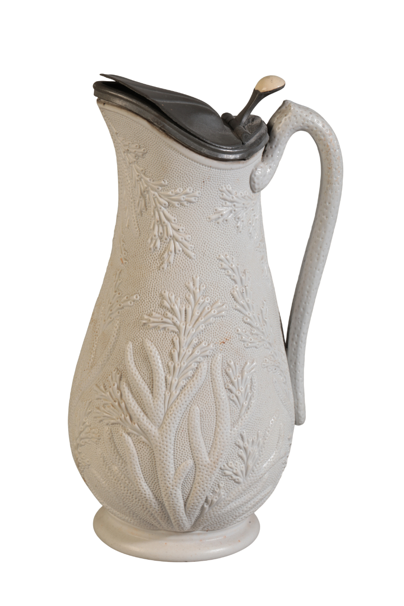 A BEECH AND HANCOCK CREAM POTTERY 'CORAL' JUG