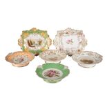 A GROUP OF SIX H & R DANIEL QUEEN'S SHAPE SERVING DISHES