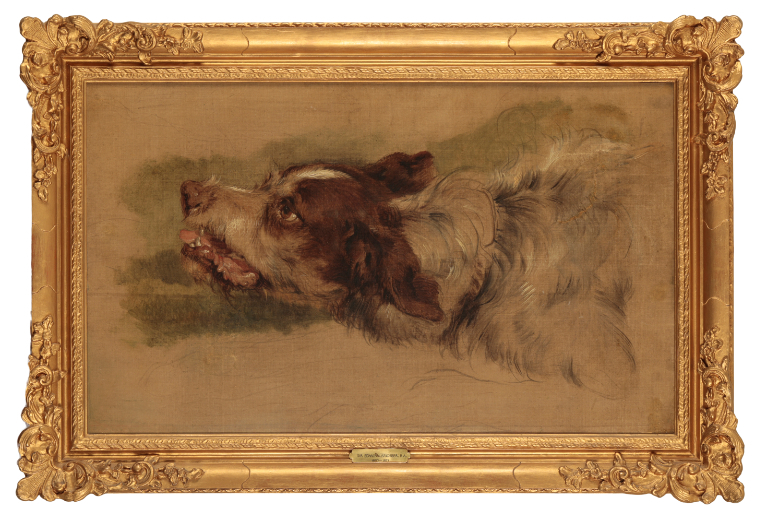 SIR EDWIN LANDSEER R.A. H.R.S.A (1802-1873) A study of a hound's head - Image 2 of 5