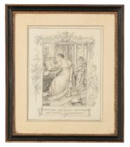 JANE ELIZABETH COOK OF WANTAGE (1835-1920) A design for the bookplate of Dorothy Tennant