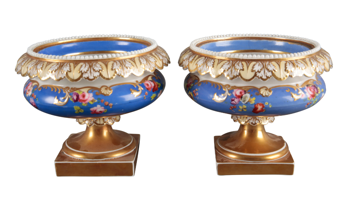A PAIR OF H & R DANIEL SECOND GADROON SHAPE CREAM BOWLS - Image 3 of 4
