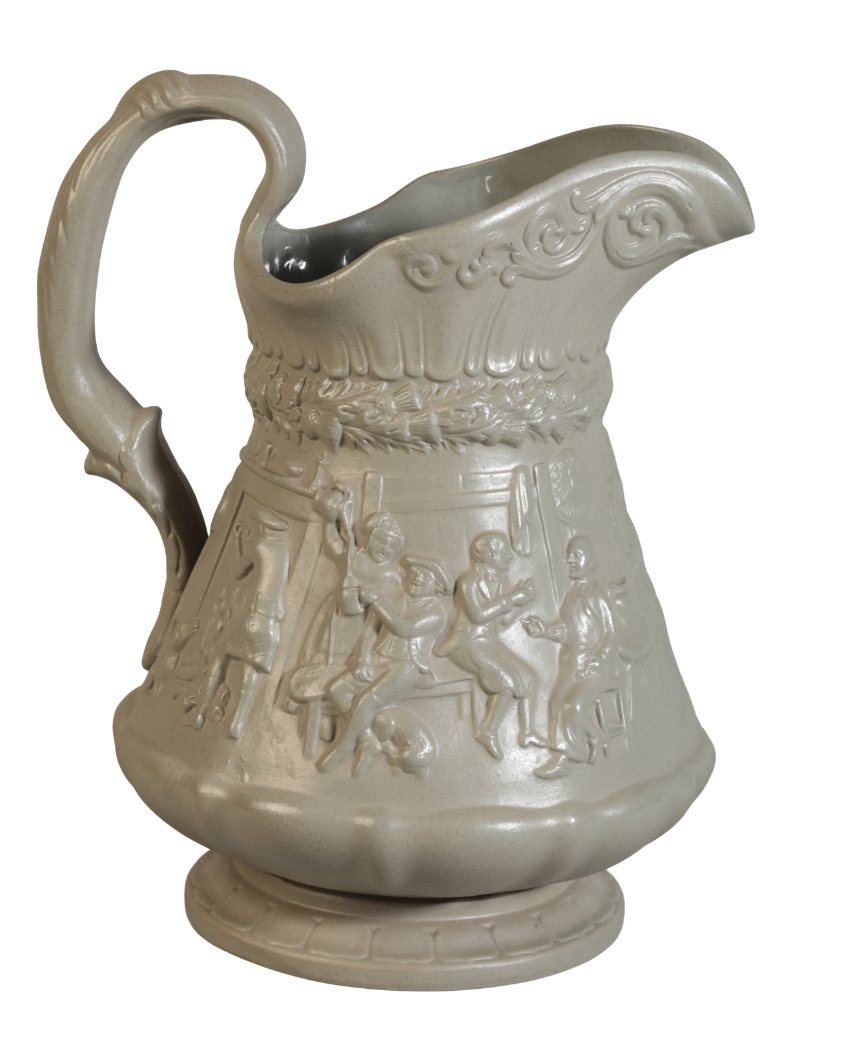 A W. RIDGWAY GREEN POTTERY 'TAM O' SHANTER' JUG - Image 6 of 7