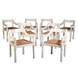 VICO MAGISTRETTI (1920-2006) FOR HABITAT: A SET OF EIGHT 'CARIMATE' CHAIRS