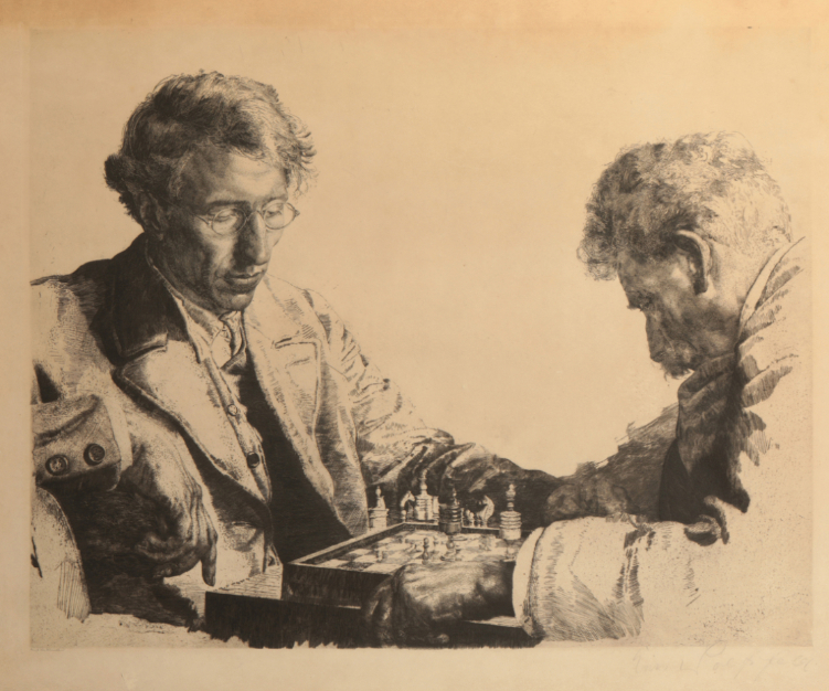 *ERICH WOLFSFELD (1884-1956) 'The Chess Players'