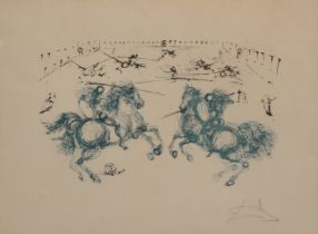 *SALVADOR DALI (1904-1989) 'Combat des Cavaliers (from Calderón: La vie est un songe)'