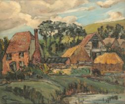 *STANLEY GRIMM (1891-1966) 'Sussex (Alciston) Farm'