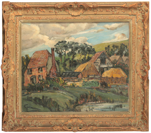 *STANLEY GRIMM (1891-1966) 'Sussex (Alciston) Farm' - Image 2 of 4