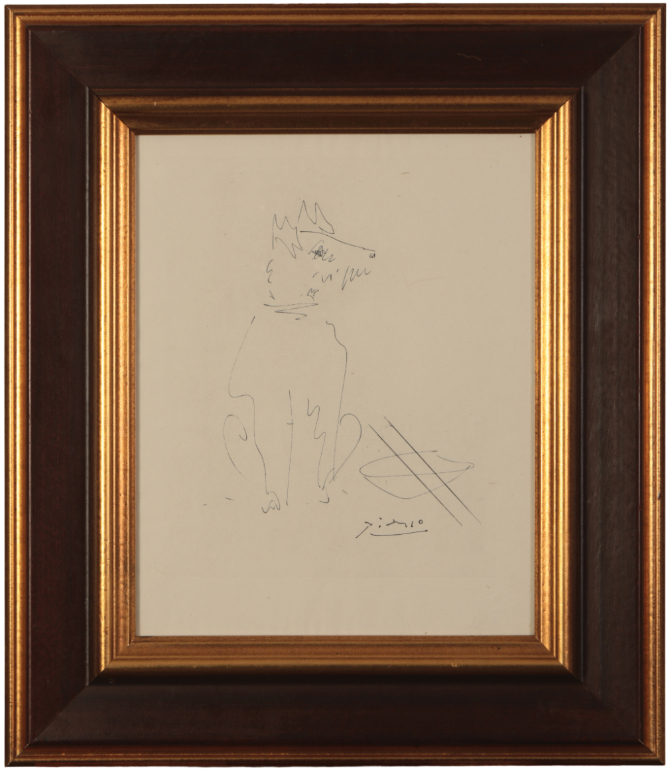 *GEORGES BETEMPS (1921-1992) AFTER PABLO PICASSO (1881-1973) 'Seated dog' or 'Le Chien Midjcik' - Image 2 of 4