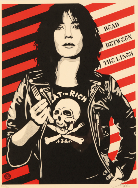SHEPARD FAIREY (b. 1970) 'Eat The Rich (Patti Smith)' - Image 2 of 3