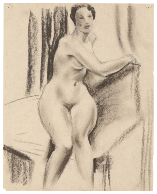 *KATHLEEN MURIEL SCALE (MURIEL HARDING-NEWMAN) (1913-2006) Two life drawings - Image 2 of 2