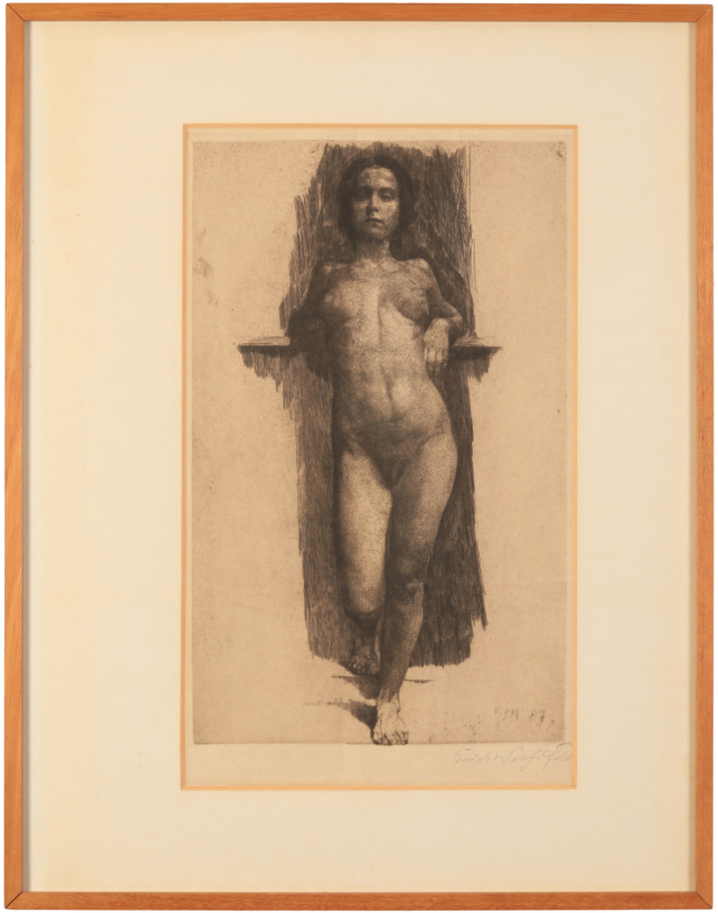 *ERICH WOLFSFELD (1884-1956) Standing nude - Image 2 of 3