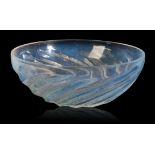 LALIQUE: A 'POISSONS' OPALESCENT GLASS BOWL